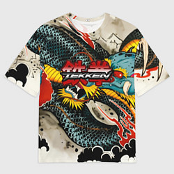 Мужская футболка оверсайз Tekken dragon tatoo