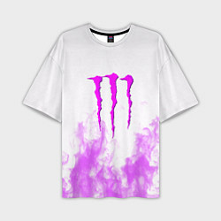 Футболка оверсайз мужская Monster energy neon flame, цвет: 3D-принт