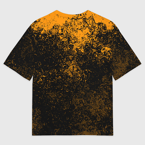 Мужская футболка оверсайз Quake краски брызги оранжевый / 3D-принт – фото 2