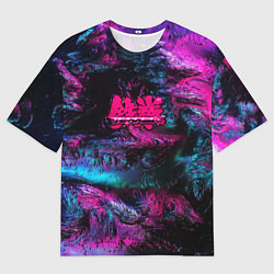 Мужская футболка оверсайз Tekken neon colors