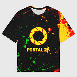 Мужская футболка оверсайз Portal кислотные краски