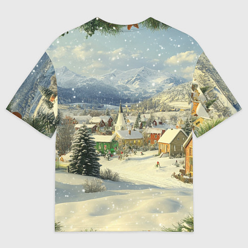 Мужская футболка оверсайз Дух рождества / 3D-принт – фото 2