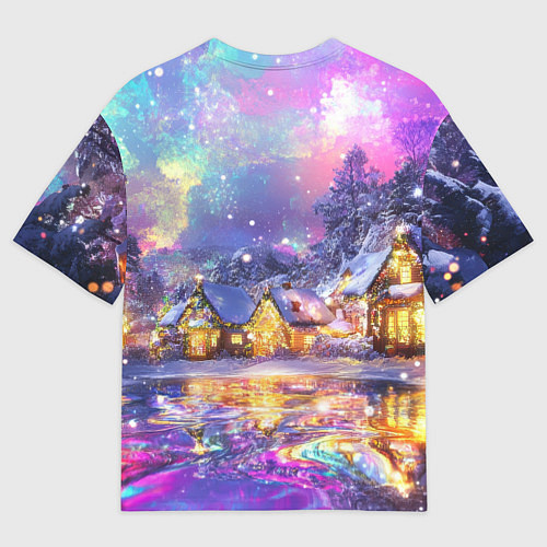 Мужская футболка оверсайз Настроение рождества / 3D-принт – фото 2