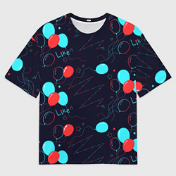 Мужская футболка оверсайз Воздушные шары для праздника