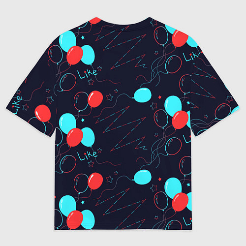 Мужская футболка оверсайз Воздушные шары для праздника / 3D-принт – фото 2