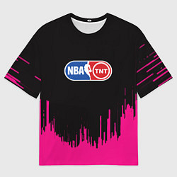 Мужская футболка оверсайз NBA розовые краски