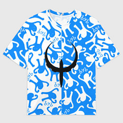 Футболка оверсайз мужская Ъуъ съука x quake, цвет: 3D-принт