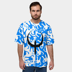 Футболка оверсайз мужская Ъуъ съука x quake, цвет: 3D-принт — фото 2