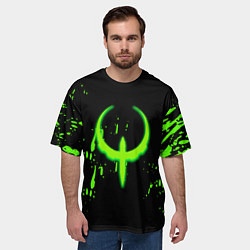Футболка оверсайз мужская Quake брызги кислотных красок, цвет: 3D-принт — фото 2