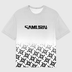 Мужская футболка оверсайз Samurai logo japan