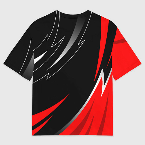 Мужская футболка оверсайз Exeed - red uniform / 3D-принт – фото 2