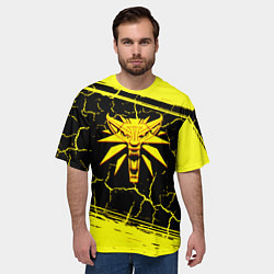 Футболка оверсайз мужская Ведьмак трещины текстура, цвет: 3D-принт — фото 2