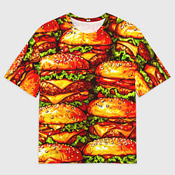 Футболка оверсайз мужская Бургеры, цвет: 3D-принт