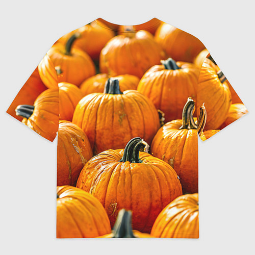 Мужская футболка оверсайз Много тыкв / 3D-принт – фото 2