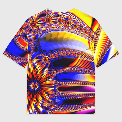 Мужская футболка оверсайз Психоделика стекло / 3D-принт – фото 2