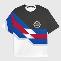 Футболка оверсайз мужская Nissan geometry steel, цвет: 3D-принт