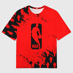 Мужская футболка оверсайз NBA краски баскетбол