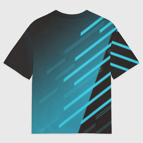 Мужская футболка оверсайз Nissan geometry sport / 3D-принт – фото 2