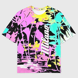 Мужская футболка оверсайз Color expressive abstraction - Milano