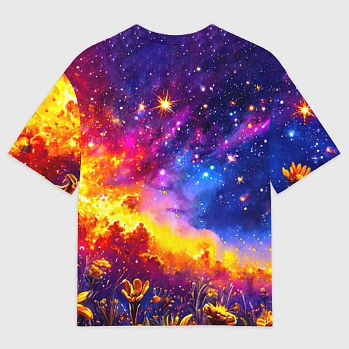 Мужская футболка оверсайз Пчелка в космосе / 3D-принт – фото 2