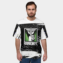 Футболка оверсайз мужская Rainbow six краски штрихи, цвет: 3D-принт — фото 2