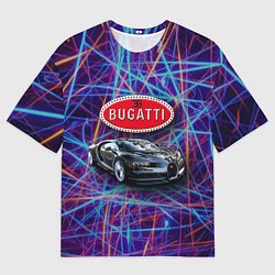 Мужская футболка оверсайз Bugatti Italy - мечта автомобилиста