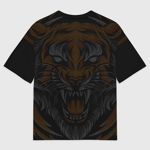 Мужская футболка оверсайз Демон они тигр / 3D-принт – фото 2