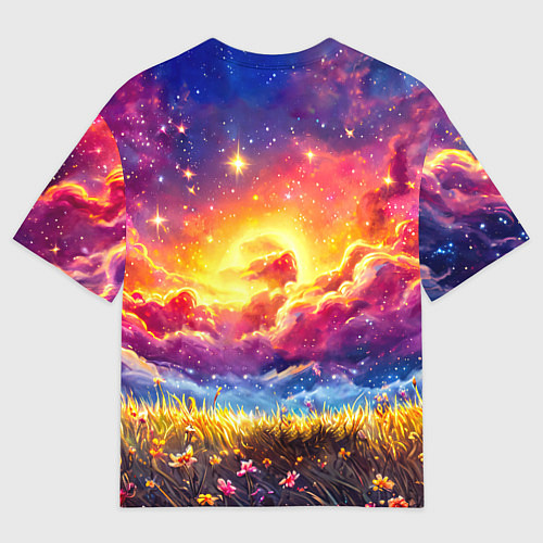 Мужская футболка оверсайз Космическая уточка / 3D-принт – фото 2