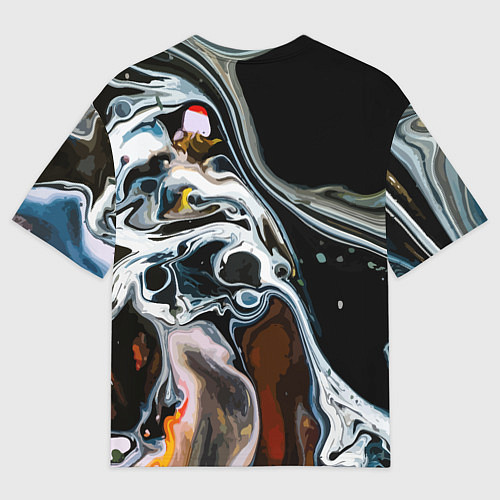 Мужская футболка оверсайз Морти и Рик под властью ядовитой слизи - коллаба / 3D-принт – фото 2