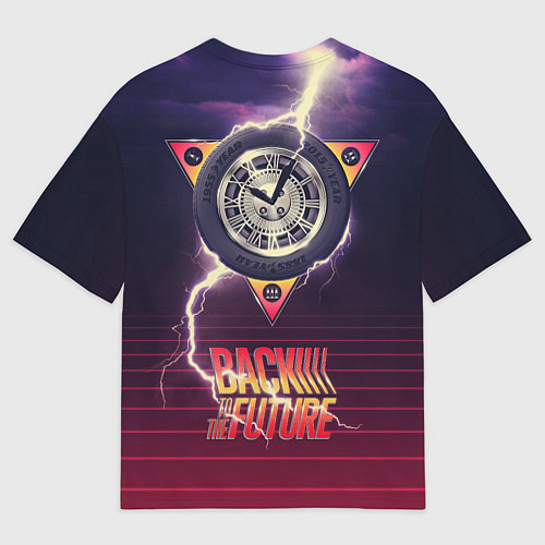 Мужская футболка оверсайз Назад в будущее - Марти и док / 3D-принт – фото 2