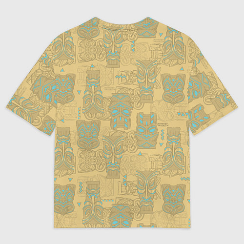 Мужская футболка оверсайз Маски Тики / 3D-принт – фото 2