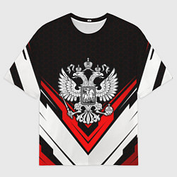 Мужская футболка оверсайз Герб России - униформа