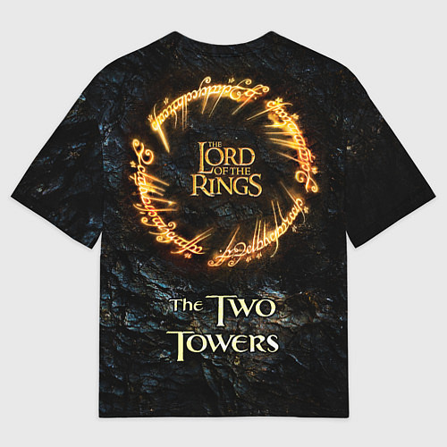 Мужская футболка оверсайз Lord of the rings - the two towers / 3D-принт – фото 2