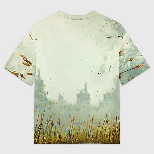Мужская футболка оверсайз Аист / 3D-принт – фото 2