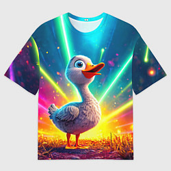 Мужская футболка оверсайз Веселая уточка
