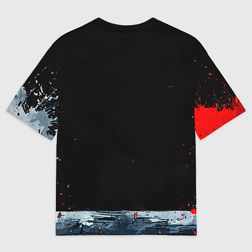 Мужская футболка оверсайз Огромный снегирь / 3D-принт – фото 2