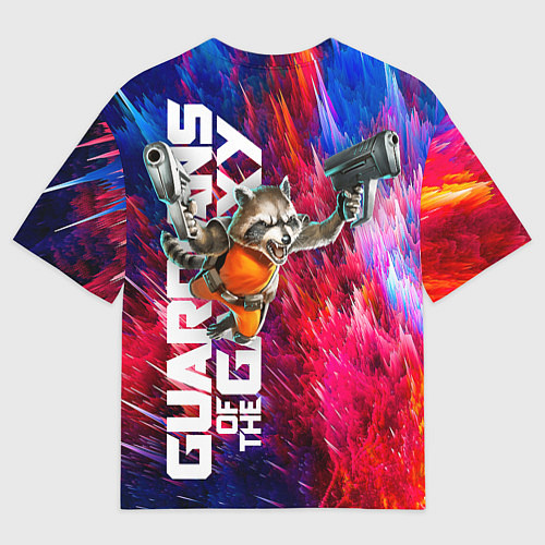 Мужская футболка оверсайз Guardians of the galaxy - Groot and Rocket / 3D-принт – фото 2