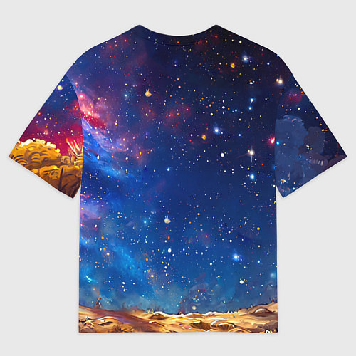 Мужская футболка оверсайз Краб в космосе / 3D-принт – фото 2