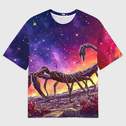 Футболка оверсайз мужская Скорпион в космосе, цвет: 3D-принт