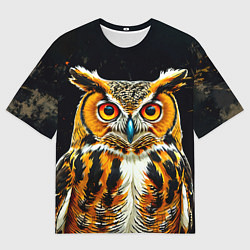 Мужская футболка оверсайз Совиная голова