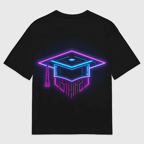 Мужская футболка оверсайз Неоновый магистр / 3D-принт – фото 2