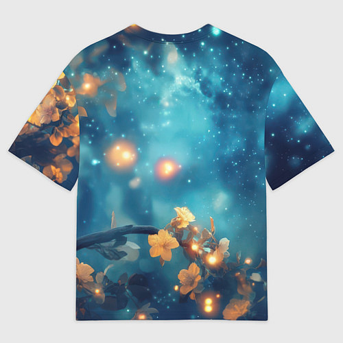 Мужская футболка оверсайз Сова на ветке дерева / 3D-принт – фото 2
