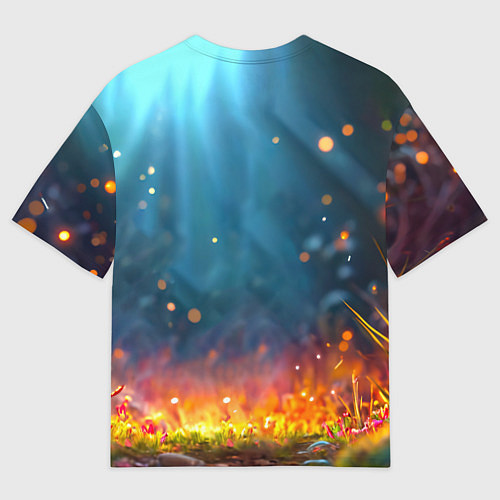 Мужская футболка оверсайз Блестящий петух / 3D-принт – фото 2