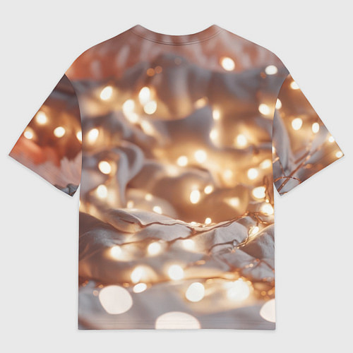 Мужская футболка оверсайз Кошечка держит в лапках сердечко / 3D-принт – фото 2