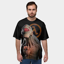 Футболка оверсайз мужская Half life - vortigaunt, цвет: 3D-принт — фото 2