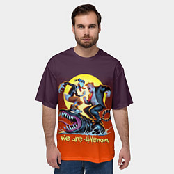 Футболка оверсайз мужская Two Donalds and Venom - meme, цвет: 3D-принт — фото 2