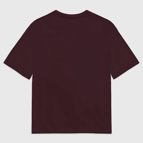 Мужская футболка оверсайз Бордовый / 3D-принт – фото 2