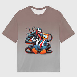 Мужская футболка оверсайз Venom and Duck-Donald - ai art fantasy