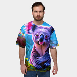 Футболка оверсайз мужская Коала на дереве, цвет: 3D-принт — фото 2