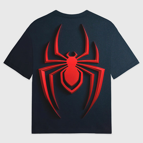 Мужская футболка оверсайз Человек паук - логотип / 3D-принт – фото 2